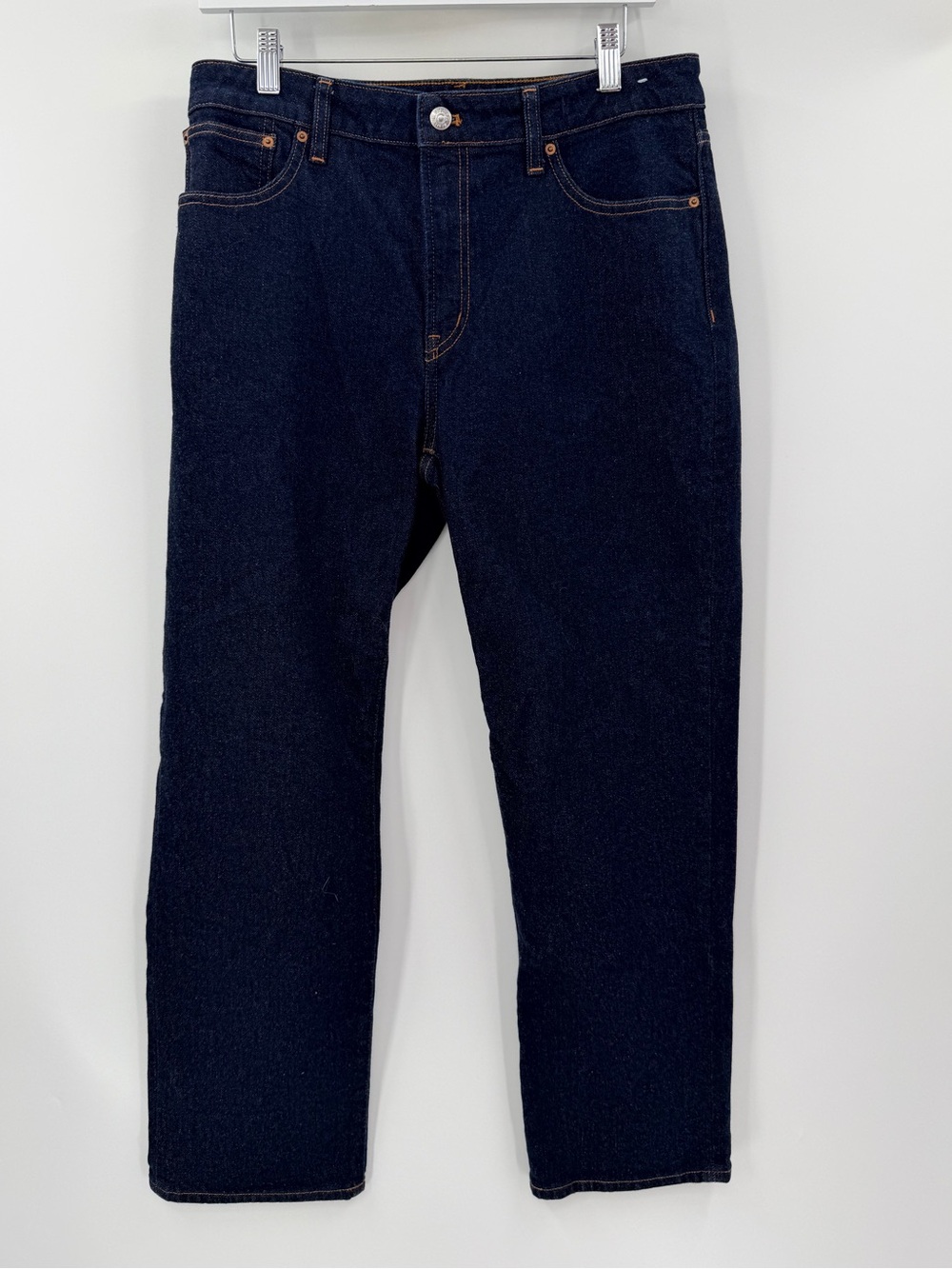Madewell The Curvy Jules Slim Straight Boyfriend Jeans Dark Wash 29 - Picture 2 of 7